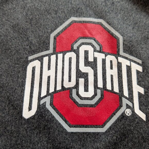 OHIO STATE BUCKEYES Long Sleeve Zip Collar TEE  Men Size XXL 2XL  #119 - Picture 2 of 7